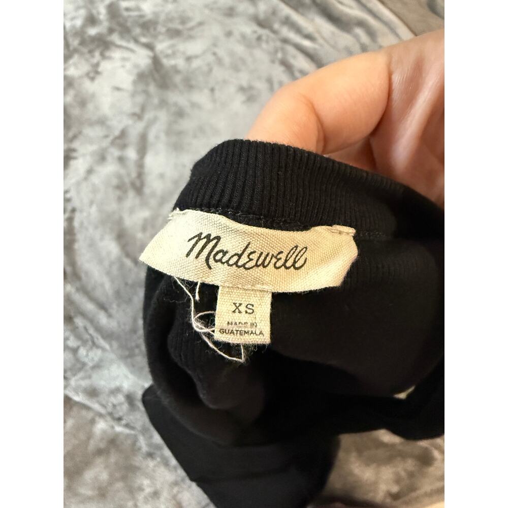 NWT Madewell Size XS Black (Re)generative Cotton Ribbed‎ Scoopneck Tank Y2K - Picture 2 of 6